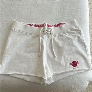 White Hard Rock Cafe Lounge Shorts Pajamas